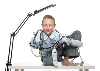 constrained office worker
