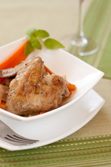 Stewed chicken with vegetables