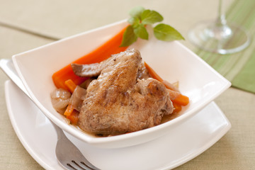 Stewed chicken with vegetables