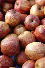 pommes rouges et jaunes tigrées