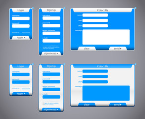 Web site form and elements set