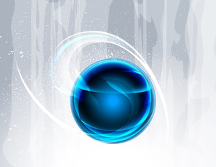 Abstract background with blue sphere
