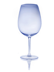 Empty wine glass isolated on white background
