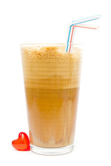 Greek cold coffee - frappe isolated on white