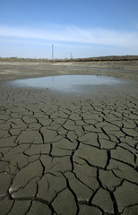 arid lands with cracks