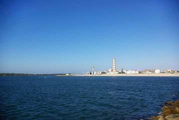 Landscape of barra beach, Portugal.