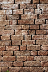 brown rectangular brick wall