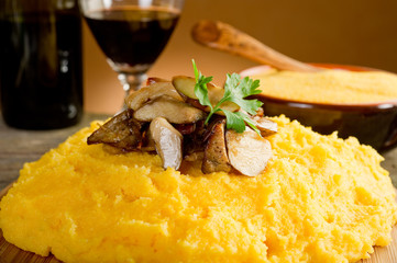 polenta with mushroom-polenta e funghi © Marco Mayer