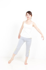 Fototapeta premium ストレッチ 女性