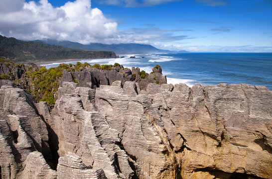 Punakaiki  Pancake Rocks in New Zealand
