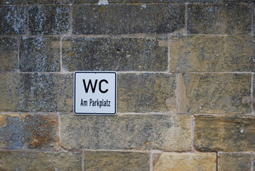 Hinweisschild WC