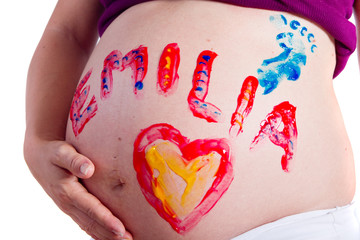 Painting fun with pregnancy
