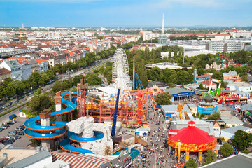 Vienna's Prater on Roller coaster and water toboggan , Austria