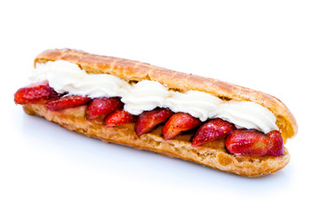 Eclair fraise chantilly
