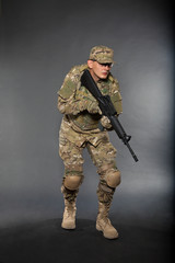 Soldier with rifle