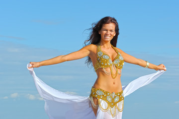 Beautiful woman in exotic dress