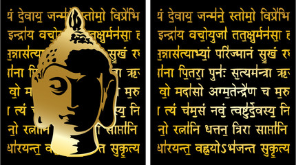 the vector gold buddha