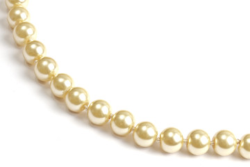 Beautiful string of beads isolated on white