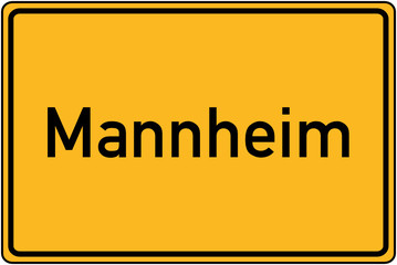 Ortsschild Mannheim