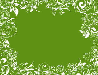 Frame floral for design, vector
