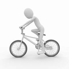 3d man with bike