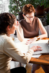 Fototapeta premium Working businesswomen