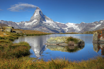 Matterhorn from Lake Stelliesee 07, Switzerland