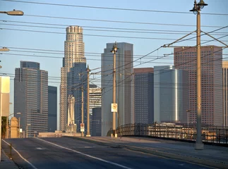 Papier Peint photo autocollant Los Angeles First Street Bridge LA - Sunrise Light
