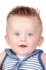 Beautiful blond babe with blue eyes