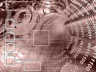 Computer background in reds