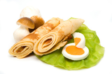 Gerollter Pfannkuchen