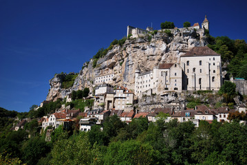 Soleil sur le village de Rocamadour