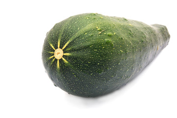 Green vegetable marrow or zucchini