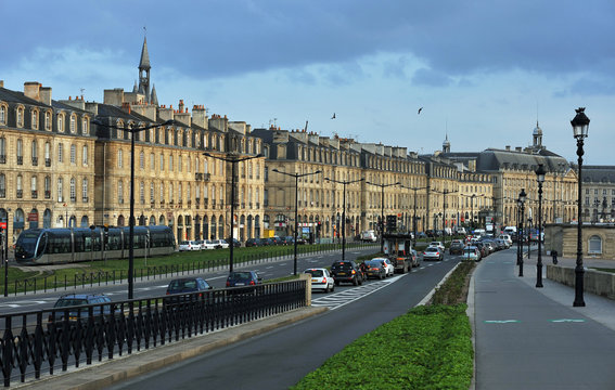 Traffic jam in France.Bordeaux