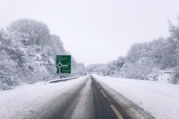 A31 covered in snow - 25621635