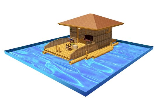 Casa Galleggiante-Zattera-Houseboat-Raft