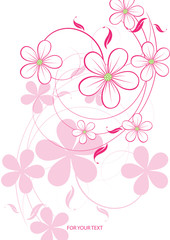 Abstract flowers background with place for your text
