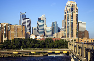 Obraz premium Colorful Buildings in Minneapolis