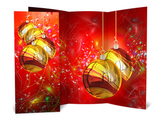 Ilustracion en 3d tarjetas con motivos navideños
