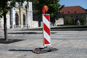 Baustelle Markierung