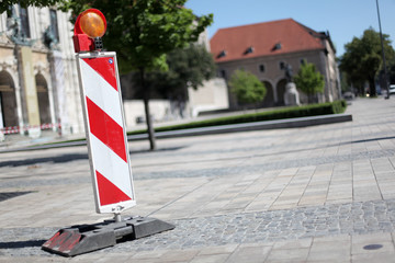 Baustelle Markierung