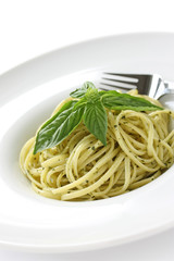 Pasta with pesto sauce