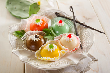 variety of cassate sicily dessert