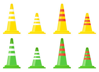 Color cone stripe Yellow　Green