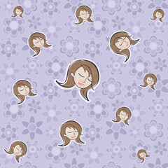 pattern background of face of a woman
