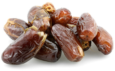 dattes confites, fond blanc