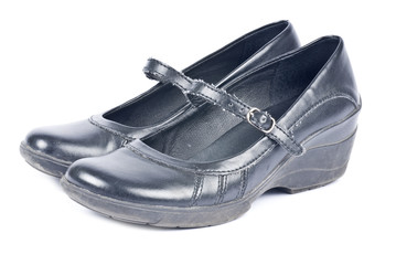 Black Leather Female Dress Shoes