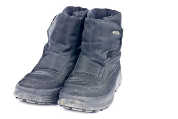 Black Nylon Winter Boots
