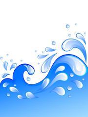 Fototapeta na wymiar Card with water wave
