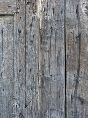 Close up view of an old wooden door